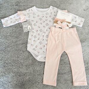 Shabby Chic Floral Onesie and Headband Set
